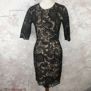 Weston Black Lace Sheath Dress S NWT